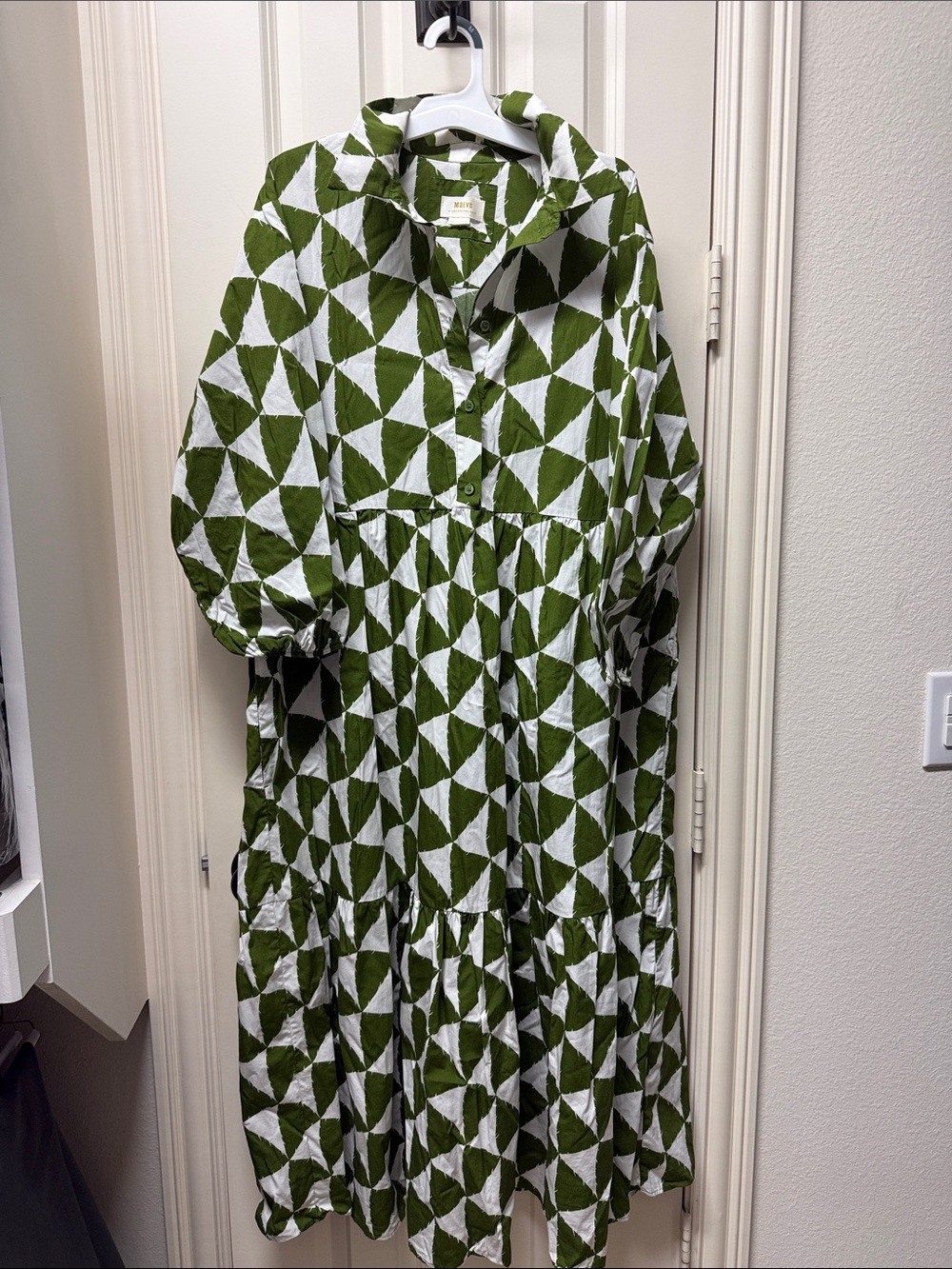 Maeve 1/2 button down dress with pockets size large